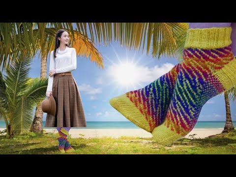 Видео: Красивые носочки спицами.#(2024.)