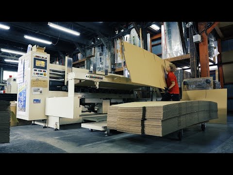 Видео: Как делают картонную коробку. Японская фабрика работает уже более 50 лет.