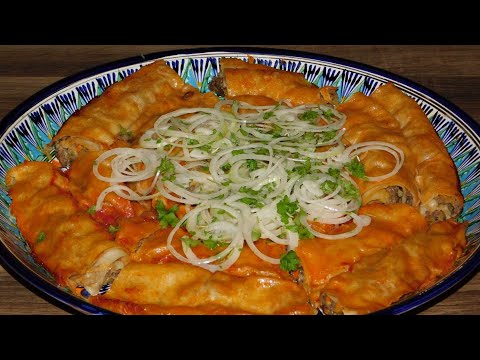 Видео: Восточный ОБЕД в духовке  (Фарш, Тесто и Лук)