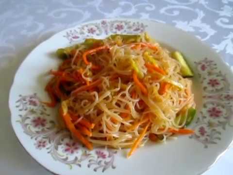 Видео: Фунчоза с зелёной редькой