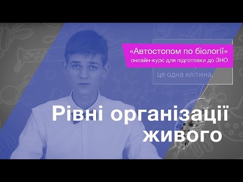 Видео: Рівні організації живого – Підготовка до ЗНО – Біологія