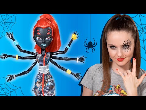 Видео: Кукла ПАУК с 6 руками | Обзор и распаковка Monster High Wydowna Spider I Love Fashion