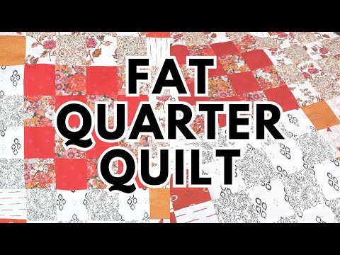 Видео: Бесплатная выкройка квилта | Выкройка лоскутного одеяла Fat Quarter | Выкройка квилта Sixteen Pat...