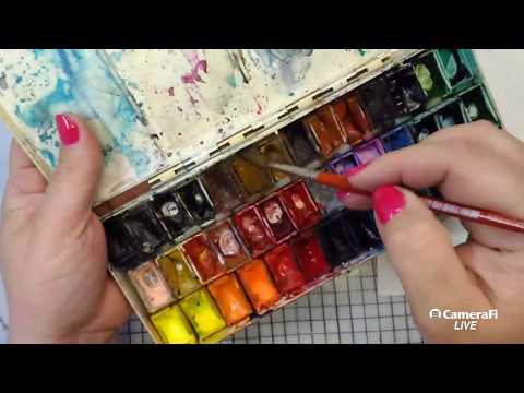 Видео: МК Незабудки для скрапбукинга + как я раскрашиваю штампы