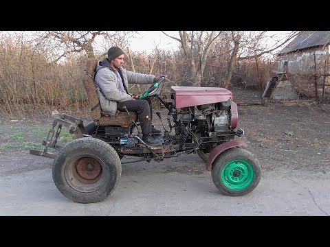 Видео: Самодельный Мини Трактор ! Раздатка ГАЗ 69 Коробка и Мост ГАЗ 24 и Дизель 6 сил !