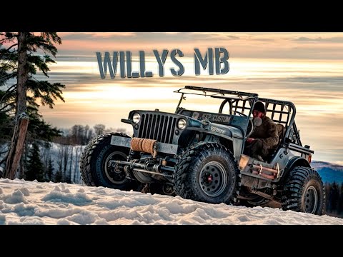 Видео: Снег в горах Абхазии. Цепи противоскольжения против внедорожных шин. Willys, Jeep CJ7, Rubicon