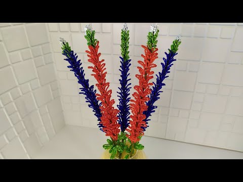 Видео: Цветы из бисера. 1 часть. Цветок ВЕРОНИКА . Мастер класс. Пошаговый МК для начинающих.