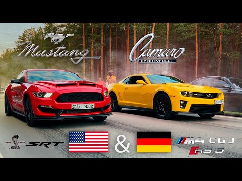 Видео: ЧТО значит МОЩЬ АМЕРИКИ "FORD MUSTANG" и НЕМЕЦКИЕ Mercedes C63 | BMW M4 | Audi RS5 | CLA45 Tyumen #2