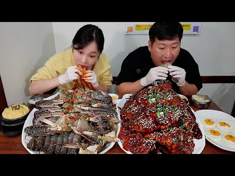 Видео: Мукбанг с соевым соусом и острым маринованным крабом с подругой - кулинарное шоу мукбанг