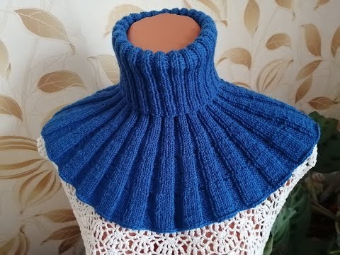 Видео: №184 Простая манишка спицами резинкой🧶Вязать манишку просто 🧶#вязание #манишкаспицами #готоваяработа