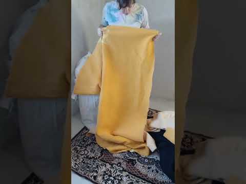 Видео: Крупный лоскут футер трехнитка начес, от Simge textile часть 1