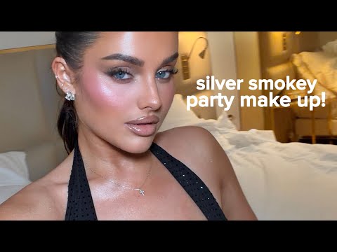 Видео: урок макияжа: потрясающий серебристый блестящий дымчатый макияж глаз!!