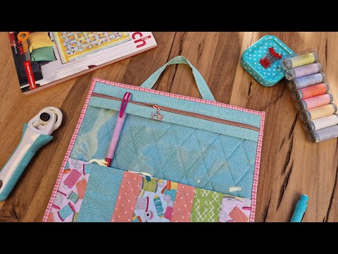 Видео: 325. МК " Конверт для процессов с прозрачным окном" / Пошив текстильного конверта