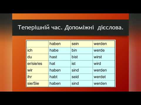 Видео: Теперішній час. Допоміжні дієслова. Präsens. Hilfsverben.