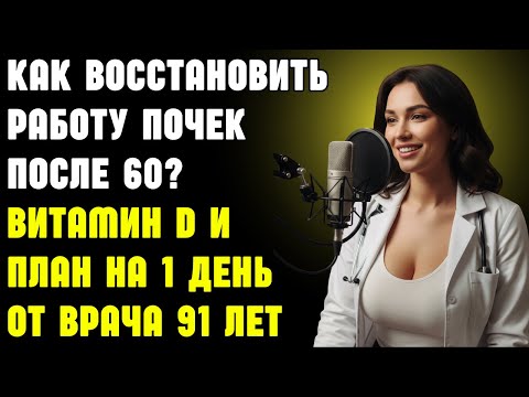 Видео: Как восстановить работу почек после 60? Витамин D и план на 1 день от врача 91 лет | Пожилые люди