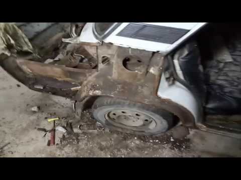 Видео: замена задних крыльев и панели с полом багажника  ваз 2106 классика!(1 часть)