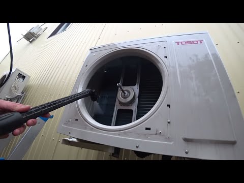 Видео: Техническое обслуживание мойка  наружного блока кондиционера