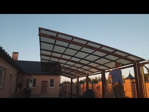 Видео: консольный навес