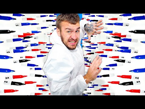 Видео: ПРОЙДИ ТОННЕЛЬ ИЗ 1000 МАРКЕРОВ В БЕЛОСНЕЖНОЙ ОДЕЖДЕ!