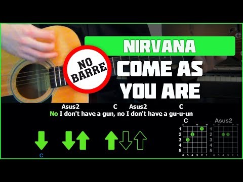 Видео: Nirvana - Come As You Are | Acoustic cover | Разбор песни на гитаре | Аккорды и бой | Без баррэ