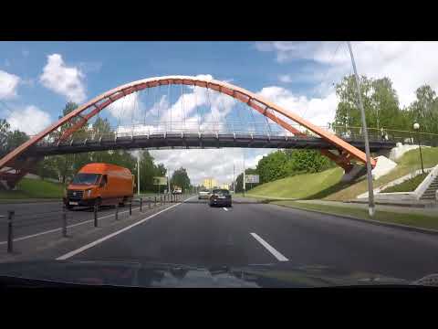 Видео: Travel through Mogilev from Chaus to Minsk by car. Проезд через Могилев от Чаус на Минск.