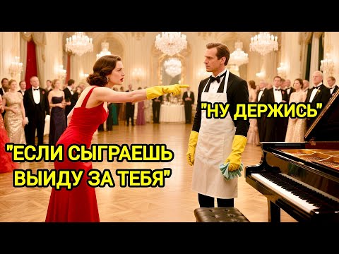 Видео: Сыграй — и я выйду за тебя! — смеялась миллионерша… пока уборщик не заиграл как гений