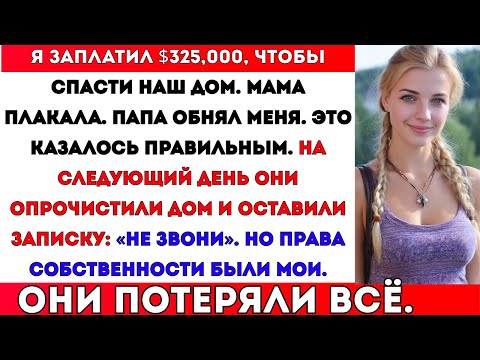 Видео: Я ПОКРЫЛ ДОЛГ, ЧТОБЫ СОХРАНИТЬ НАШ ДОМ — А УТРОМ ОНИ ОСТАВИЛИ ЗАПИСКУ И ПРОДАЛИ ЕГО ЗА МОЕЙ СПИНОЙ.