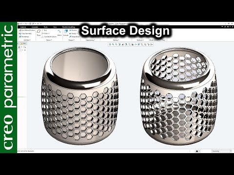 Видео: Ваза «Соты» в Creo Parametric | Дизайн поверхности в Creo Parametric