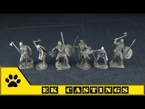 Видео: EK Castings. ВИМ, оловянные солдатики - Викинги.