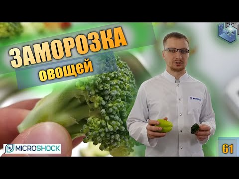 Видео: Microshok. Bonduelle.Тест заморозки брокколи, кабачка, болгарского перца по акустической технологии.