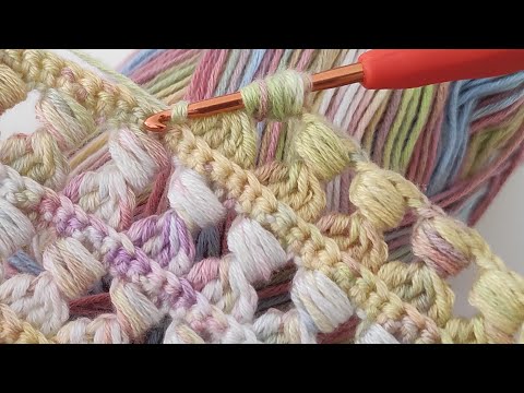 Видео: Как сделать прямоугольную шаль - Схема простого вязания шали для начинающих - Вязаная шаль крючком