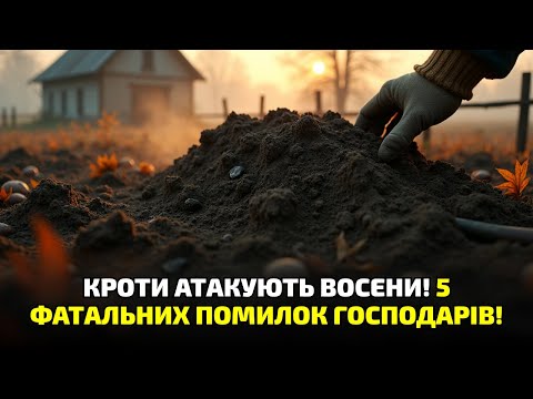 Видео: Кроти не сплять восени! Город у небезпеці — ось 7 помилок, що гублять урожай!