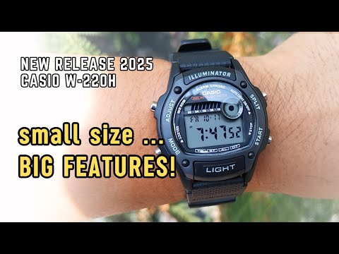 Видео: Обзор Casio W-220H (новинка 2025 года) — компактные цифровые часы с автоподсветкой и таймером. W2...
