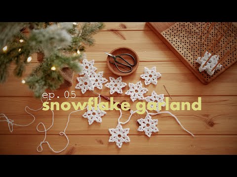 Видео: ep.05 snowflake garland | гирлянда из снежинок крючком | подробный мк