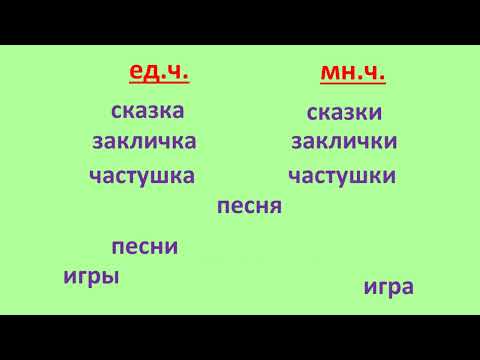 Видео: Число имён существительных.  2 класс