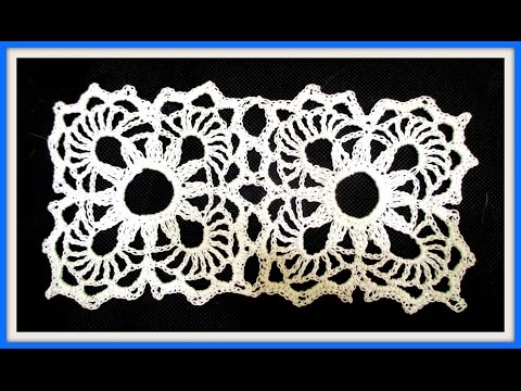 Видео: Квадратный мотив крючком.