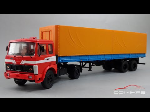 Видео: Седельный тягач МАЗ-5432 и полуприцеп МАЗ-93971 | Premium ClassiXXs by SSM | Масштабные модели 1:43