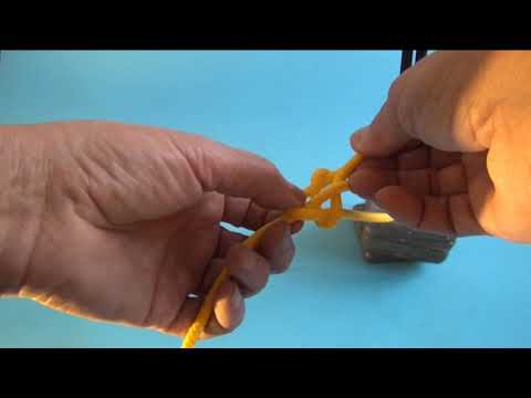 Видео: Кабестановая петля на закрытой опоре (способ  вязки)