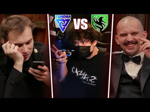 Видео: РОСТИК ПОЗВОНИЛ ПЬЯНОМУ ГЛЕБУ НА КАСТЕ The INTERNATIONAL / Team Falcons vs Tundra Esports | Sasavot