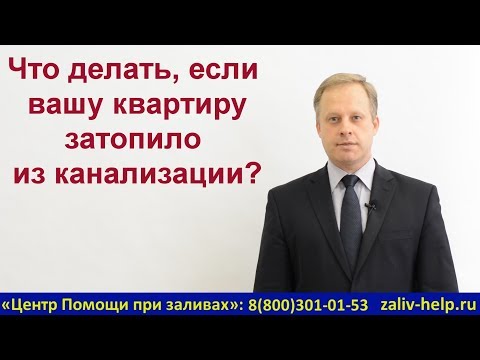 Видео: Затопило канализацией квартиру.  Кто будет отвечать? И что делать?