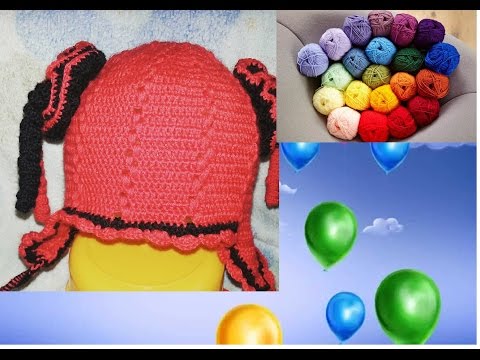 Видео: Вязание крючком Красная шапочка на малышку (knitted cap)