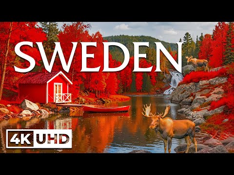 Видео: Осенняя Швеция 4K: исследуем величественные фьорды, яркие леса и тихие северные деревни