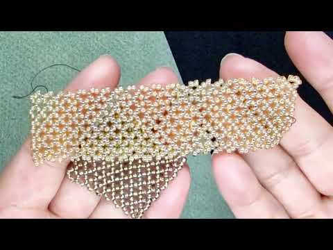 Видео: Beaded mesh of beads. Бисерная Сетка. Мастер Класс.