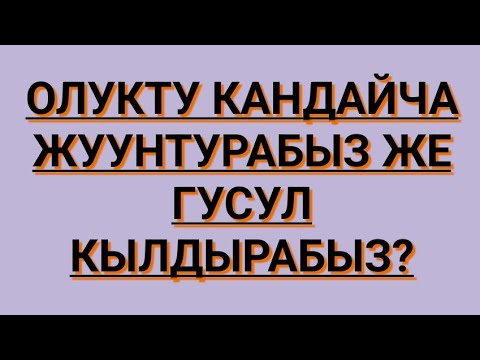 Видео: ОЛУКТУ КАНДАЙЧА ЖУУНТУРАБЫЗ ЖЕ ГУСУЛ КЫЛДЫРАБЫЗ