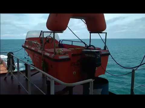 Видео: Запуск Спасательной Шлюпки на Судне Rescue Boat Bulker