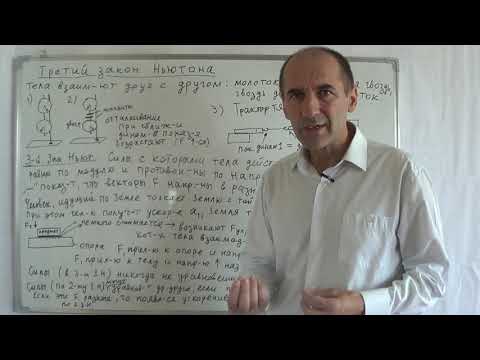 Видео: §12.  Физика 9 кл. Третий закон Ньютона.