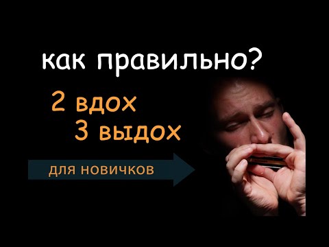 Видео: В чем разница: 2 вдох или 3 выдох? Как правильно играть на губной гармошке
