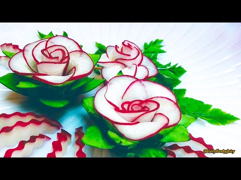 Видео: Лучший овощ для цветочного дизайна - Red Radish & Cucumber