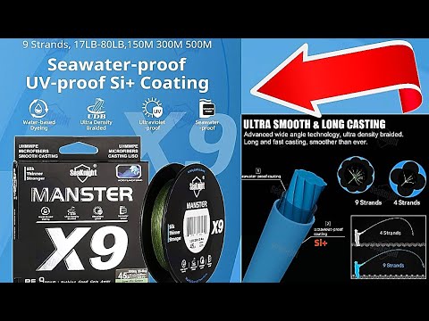 Видео: Новинка от SeaKnight MАNSTER Brand X9 Series Fishing Line Годное С Aliexpress