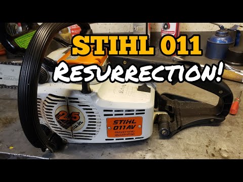 Видео: Возрождение бензопилы Stihl 011 AV Vintage 41cc. Побежит ли она?